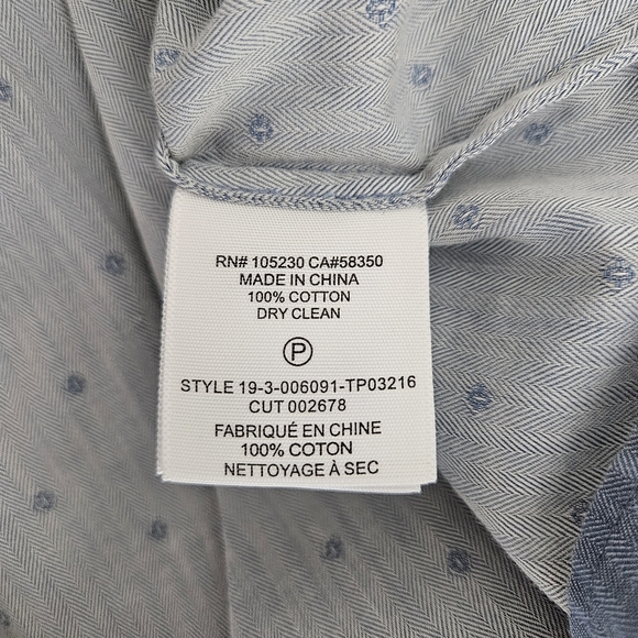 JOIE Shirt Blue Polka Dot Pleated Ruffle Short Sleeve Button Up Top Blouse Small - Picture 7 of 7